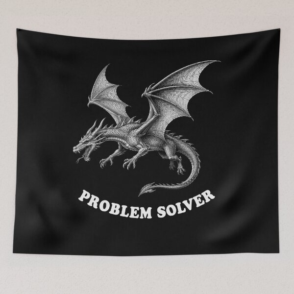 Item preview, Problem Solver Dragon Fantasy Humor designed and sold by Victor Shadehorn.