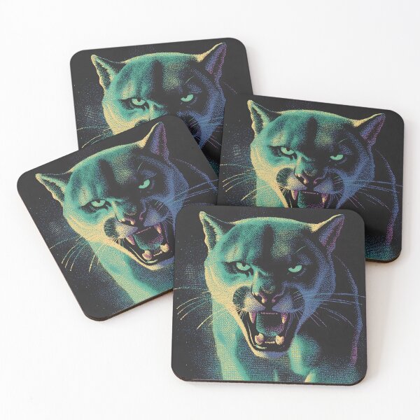 Item preview, Neon Halftone Panther designed and sold by ClubVacay.