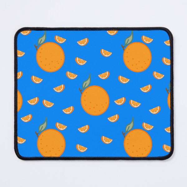Item preview, Kawaii Orange Seamless pattern with bold blue background designed and sold by Sugarflumpairy2.