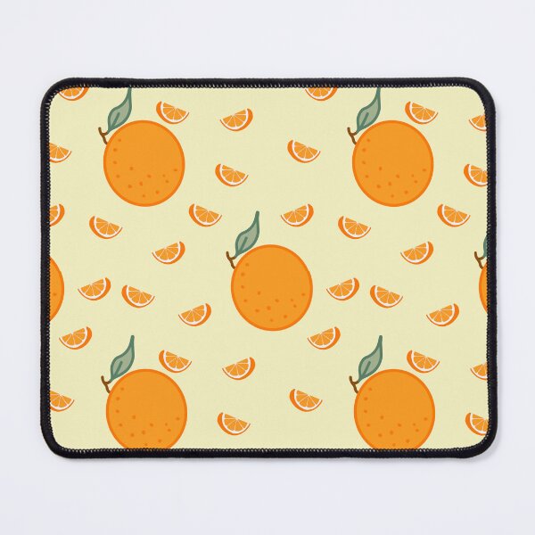 Item preview, Kawaii Orange Seamless pattern with pastel yellow background designed and sold by Sugarflumpairy2.
