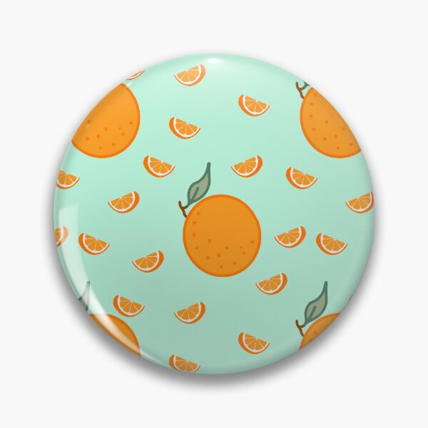 Item preview, Kawaii Orange Seamless pattern with pastel turquoise background designed and sold by Sugarflumpairy2.