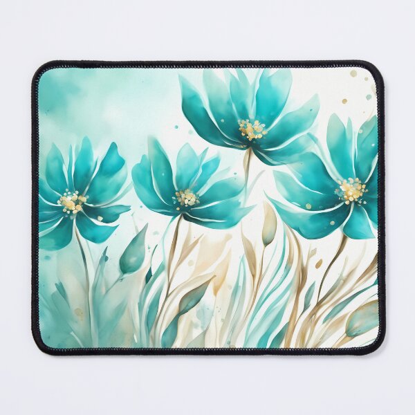 Item preview, Turquoise Dreamy Flowers designed and sold by CalmnessbyChoice.