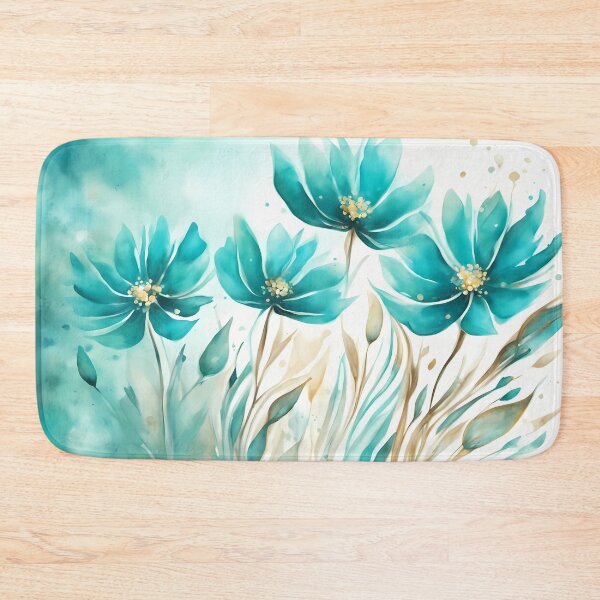 Item preview, Turquoise Dreamy Flowers designed and sold by CalmnessbyChoice.