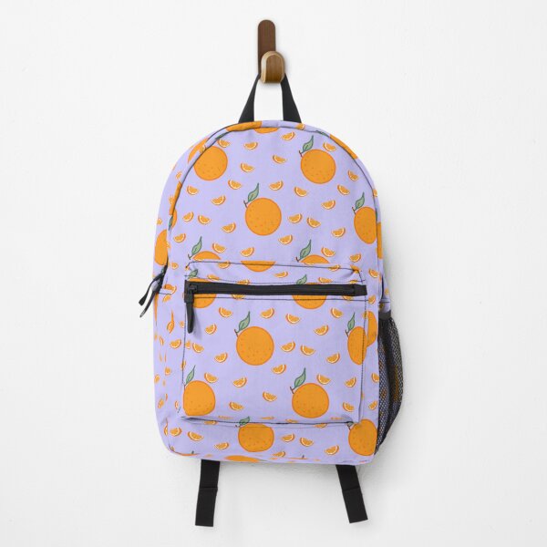 Item preview, Kawaii Orange Seamless pattern with pastel purple background designed and sold by Sugarflumpairy2.