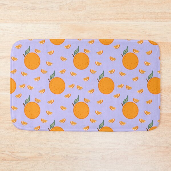 Item preview, Kawaii Orange Seamless pattern with pastel purple background designed and sold by Sugarflumpairy2.