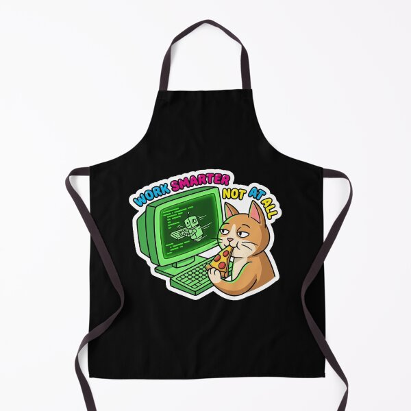 Item preview, Work Smarter Not At All Funny Programmer Cat designed and sold by Cat Meme Fund.