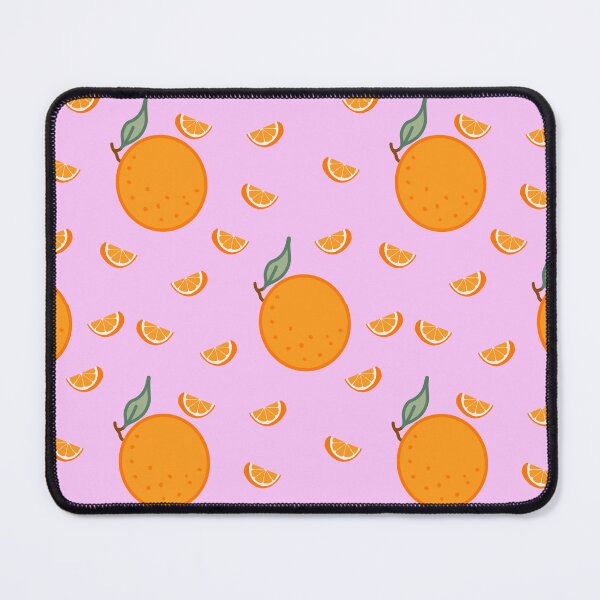 Item preview, Kawaii Orange Seamless pattern with pastel pink background designed and sold by Sugarflumpairy2.