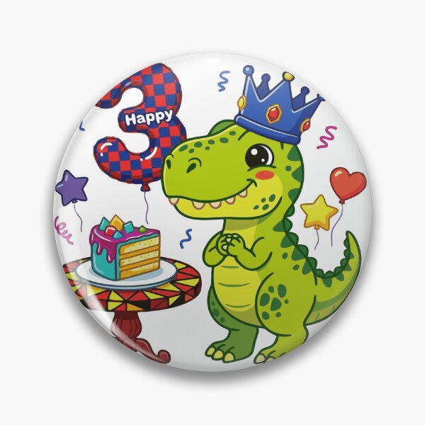 Item preview, Three REX green dino birthday gift dino crown designed and sold by Tronstell.