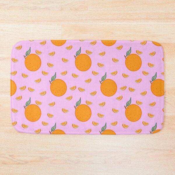 Item preview, Kawaii Orange Seamless pattern with pastel pink background designed and sold by Sugarflumpairy2.