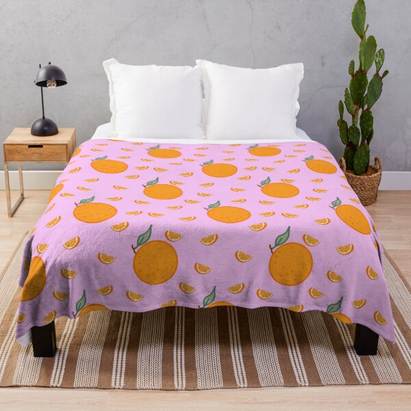 Item preview, Kawaii Orange Seamless pattern with pastel pink background designed and sold by Sugarflumpairy2.