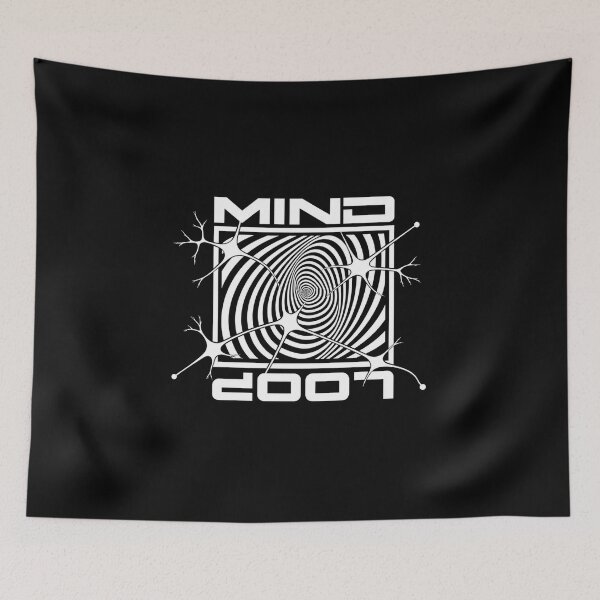 Item preview, Mind Loop Optical Illusion - WHITEOUT- Abstract Rave & Psychedelic Graphic Design designed and sold by UndergroundRavers.