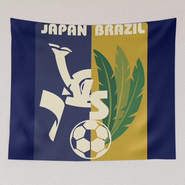 Item preview, Brazil vs Japan 2026 Retro Soccer Poster  designed and sold by Nexus Space.