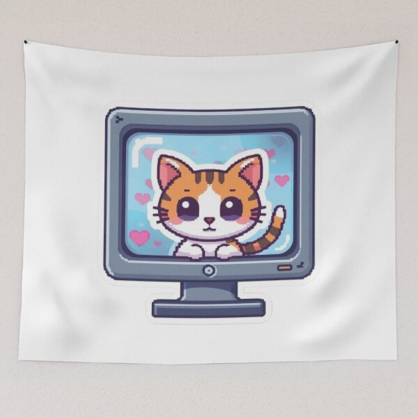 Item preview, Cat.exe Running Gaming Sticker designed and sold by Stylestickers55.