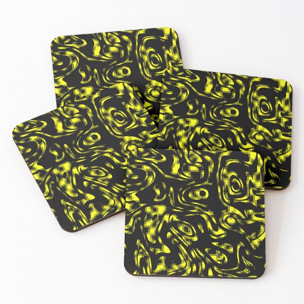 Item preview, Adversarial Black Yellow Pixelated Image designed and sold by Sartoris Art.