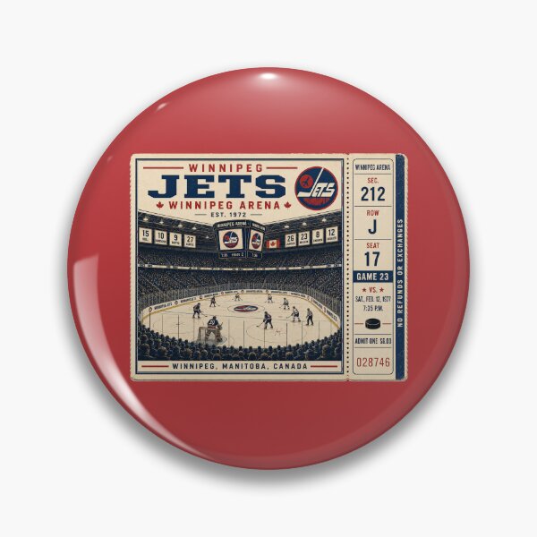 Item preview, Winnipeg Jets Vintage Hockey Ticket, Winnipeg Arena Retro NHL Art, Manitoba Hockey Nostalgia designed and sold by GhostDawgs.