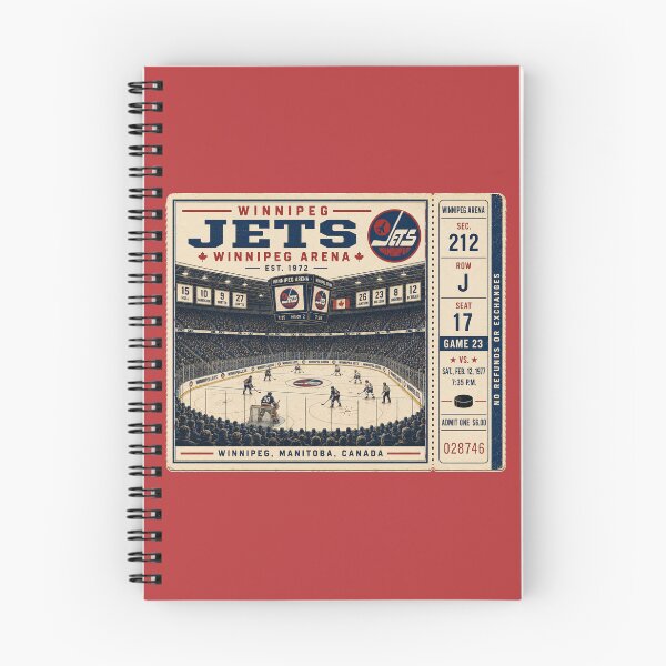 Item preview, Winnipeg Jets Vintage Hockey Ticket, Winnipeg Arena Retro NHL Art, Manitoba Hockey Nostalgia designed and sold by GhostDawgs.