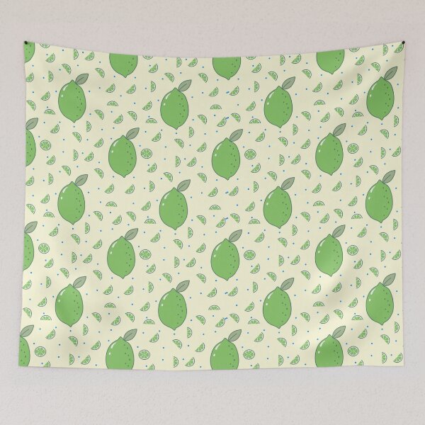 Item preview, Kawaii Lime Seamless pattern with cream background designed and sold by Sugarflumpairy2.