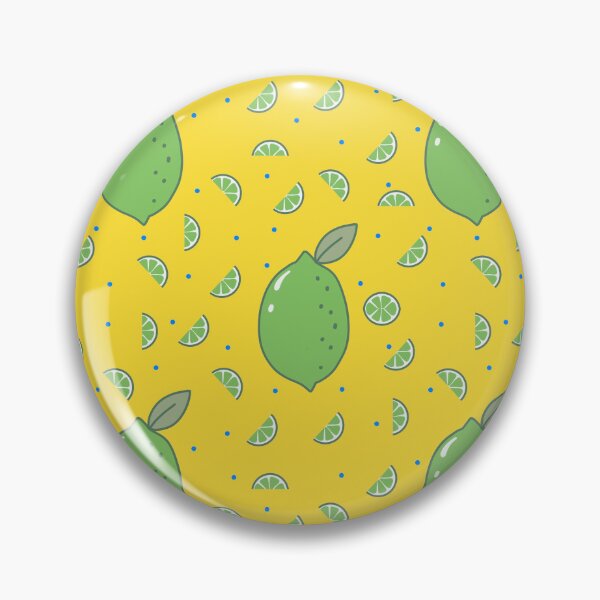 Item preview, Kawaii Lime Seamless pattern with bold yellow background designed and sold by Sugarflumpairy2.