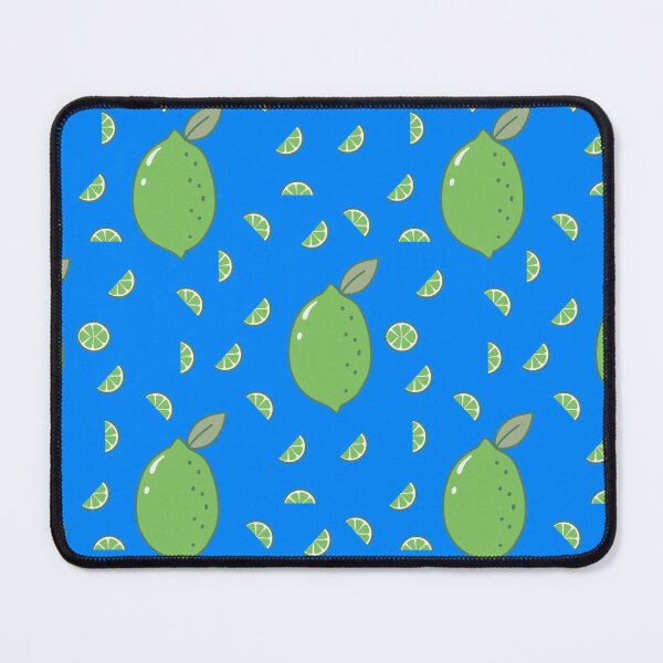 Item preview, Kawaii Lime Seamless pattern with bold blue background designed and sold by Sugarflumpairy2.