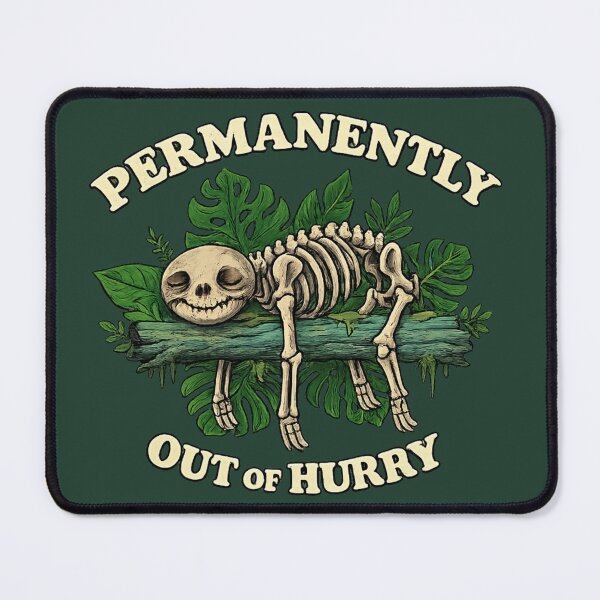 Item preview, Permanently Out of Hurry Funny Sloth Skeleton Vintage  designed and sold by the-TeeSpark.