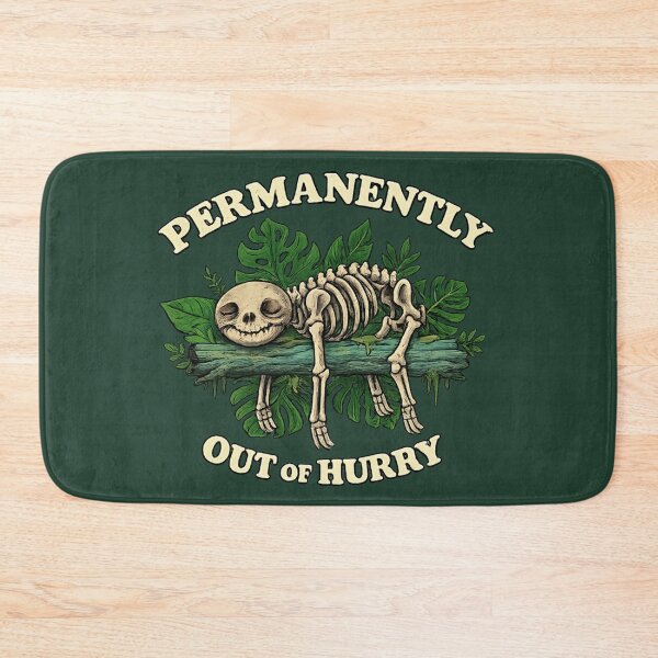 Item preview, Permanently Out of Hurry Funny Sloth Skeleton Vintage  designed and sold by the-TeeSpark.