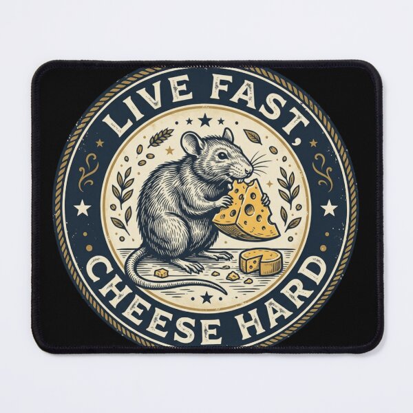 Item preview, Live fast cheese hard designed and sold by The King's general goods.