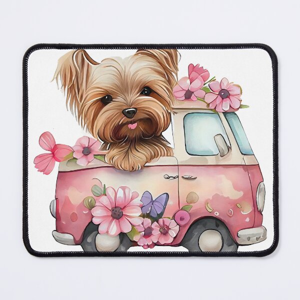 Item preview, Cute Yorkshire Terrier in a Campervan designed and sold by TeeGeeTees.