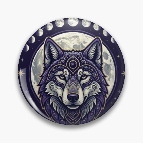 Item preview, Celestial Mandala Wolf Moon Phase T-Shirt | Mystical Night Sky Wolf Tee designed and sold by HopeAndHustle.