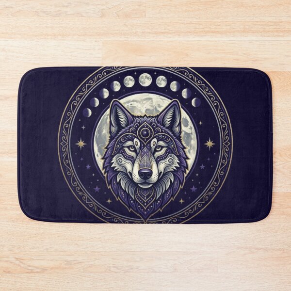 Item preview, Celestial Mandala Wolf Moon Phase T-Shirt | Mystical Night Sky Wolf Tee designed and sold by HopeAndHustle.