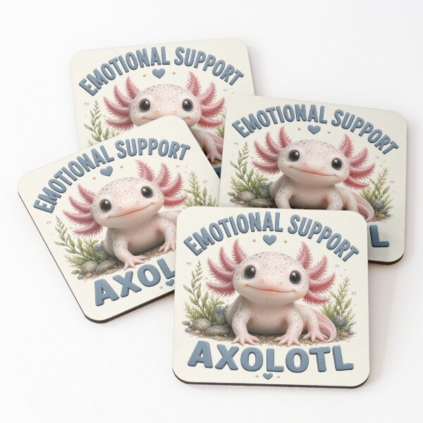 Item preview, Cute Emotional Support Axolotl  designed and sold by Weirdwildco69.