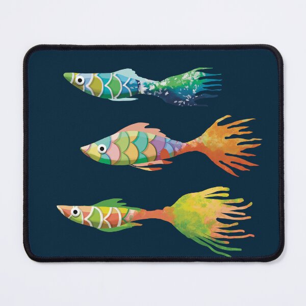 Item preview, Whimsical Rainbow Guppy Tropical fish designed and sold by Karin Taylor.