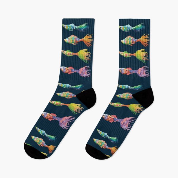 Item preview, Whimsical Rainbow Guppy Tropical fish designed and sold by Karin Taylor.