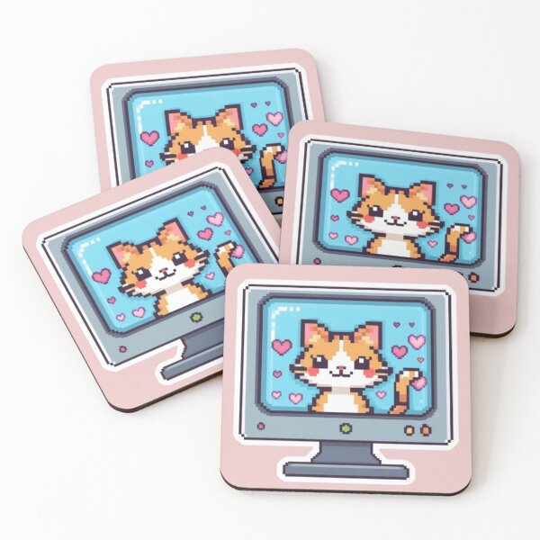 Item preview, Cat.exe Running Gaming Sticker designed and sold by Stylestickers55.