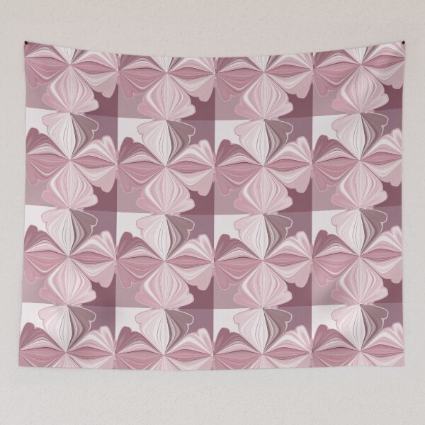 Item preview, Soft Pink Abstract Geometric Floral Pattern or Minimalist Pastel Pink Swirl Design designed and sold by SahmatArt.