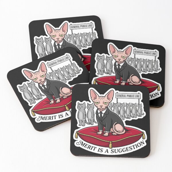 Item preview, Merit Is A Suggestion Funny Sphinx Boss Cat designed and sold by Cat Meme Fund.