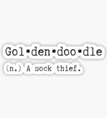 Goldendoodle Definition - A Sock Thief Sticker