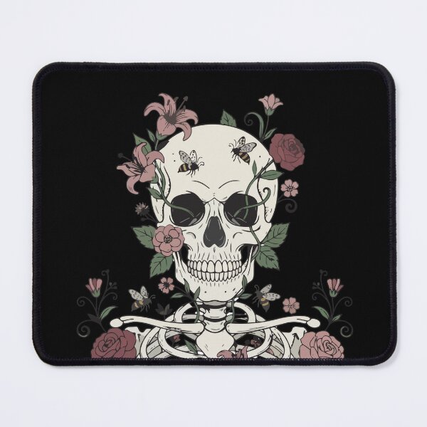 Item preview, Botanical Skeleton with Colorful Wildflowers | Gothic Floral Anatomy Art designed and sold by EVESTUDIOART.