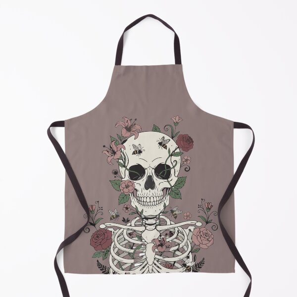 Item preview, Botanical Skeleton with Colorful Wildflowers | Gothic Floral Anatomy Art designed and sold by EVESTUDIOART.