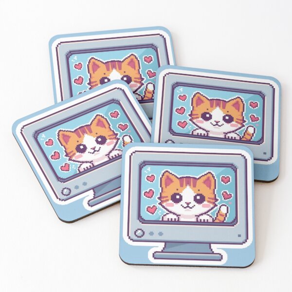 Item preview, Cat.exe Running Gaming Sticker designed and sold by Stylestickers55.