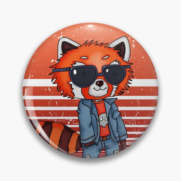 Item preview, Red Panda wearing Jeans and sunglasses designed and sold by LizChibiArt.