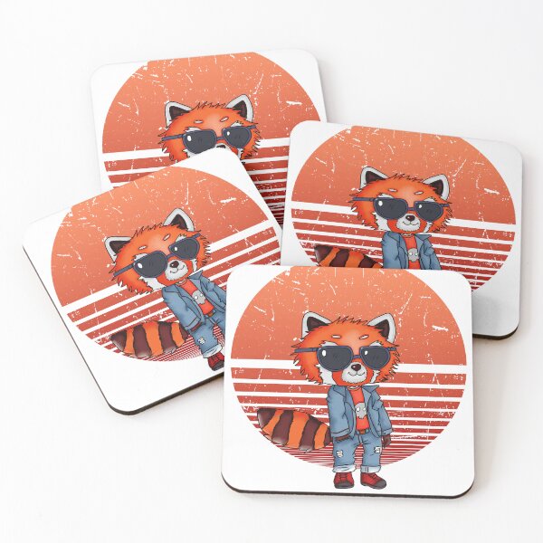 Item preview, Red Panda wearing Jeans and sunglasses designed and sold by LizChibiArt.