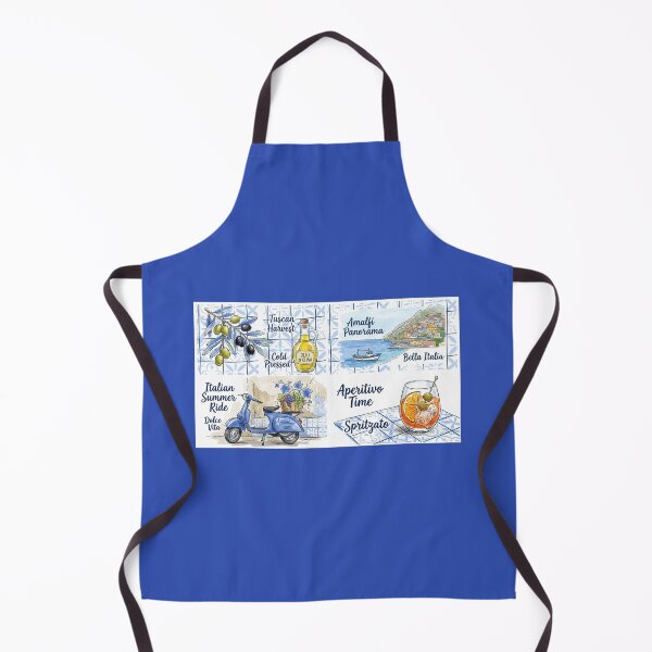 Item preview, Blue Vespa & Amalfi Spritz: Italian Lifestyle Pattern designed and sold by anebius.