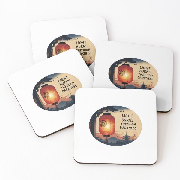 Item preview, Light Burns Through Darkness Sticker – Japanese Lantern Zen Inspiration, Motivational Aesthetic Design designed and sold by Pandey14.