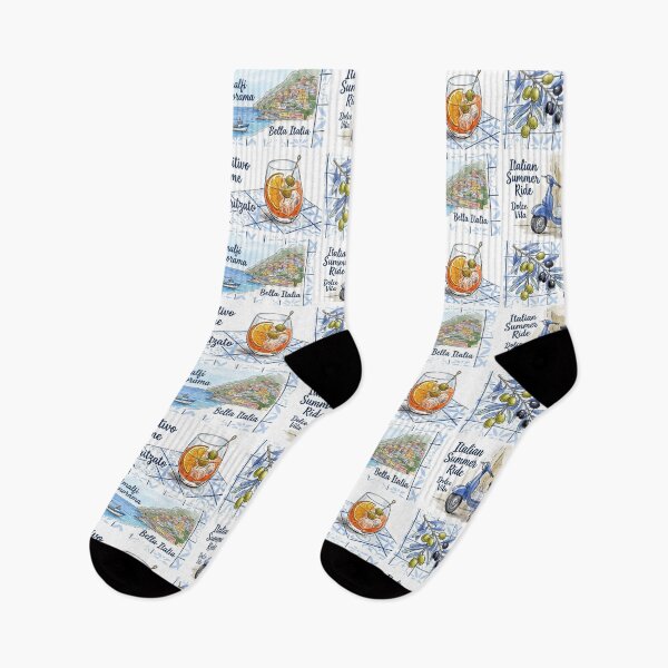 Item preview, Blue Vespa & Amalfi Spritz: Italian Lifestyle Pattern designed and sold by anebius.