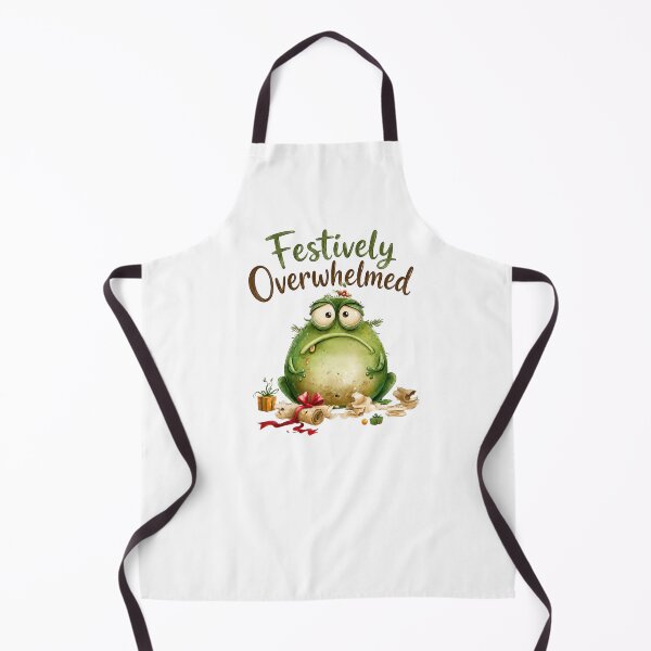 Item preview, Festively Overwhelmed Tired Frog Christmas Holiday Humor designed and sold by VikArt7.