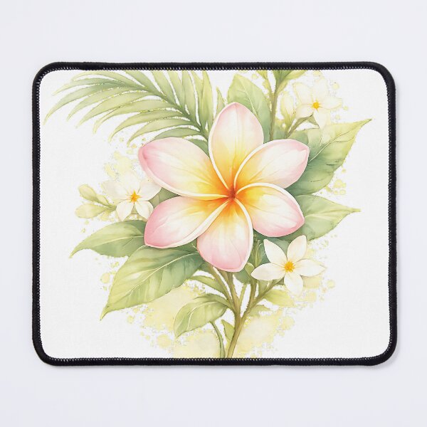 Item preview, Watercolor Plumeria Frangipani Tropical Floral Bouquet designed and sold by Jaideep Walia.