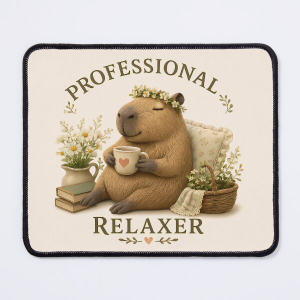 Item preview, Professional Relaxer Cottagecore Capybara designed and sold by Weirdwildco69.