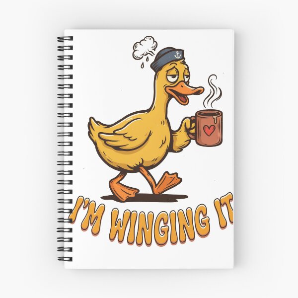 Item preview, I'm Winging It Funny Retro 70s Tired Coffee Duck designed and sold by wyzin39.