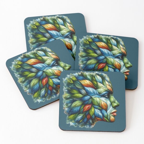 Item preview, Colorful Leaf Face Art designed and sold by Ambroa Stuff.