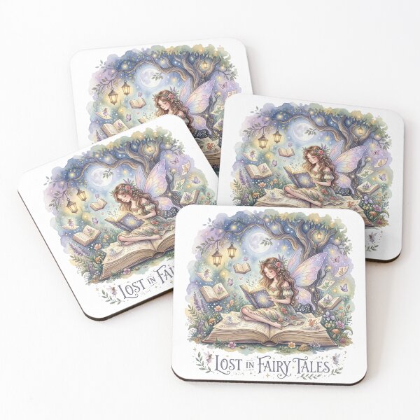 Item preview, Moonlit Fairy Library – Lost in Fairy Tales Watercolor Fantasy Illustration designed and sold by Dream Bloom Gallery.